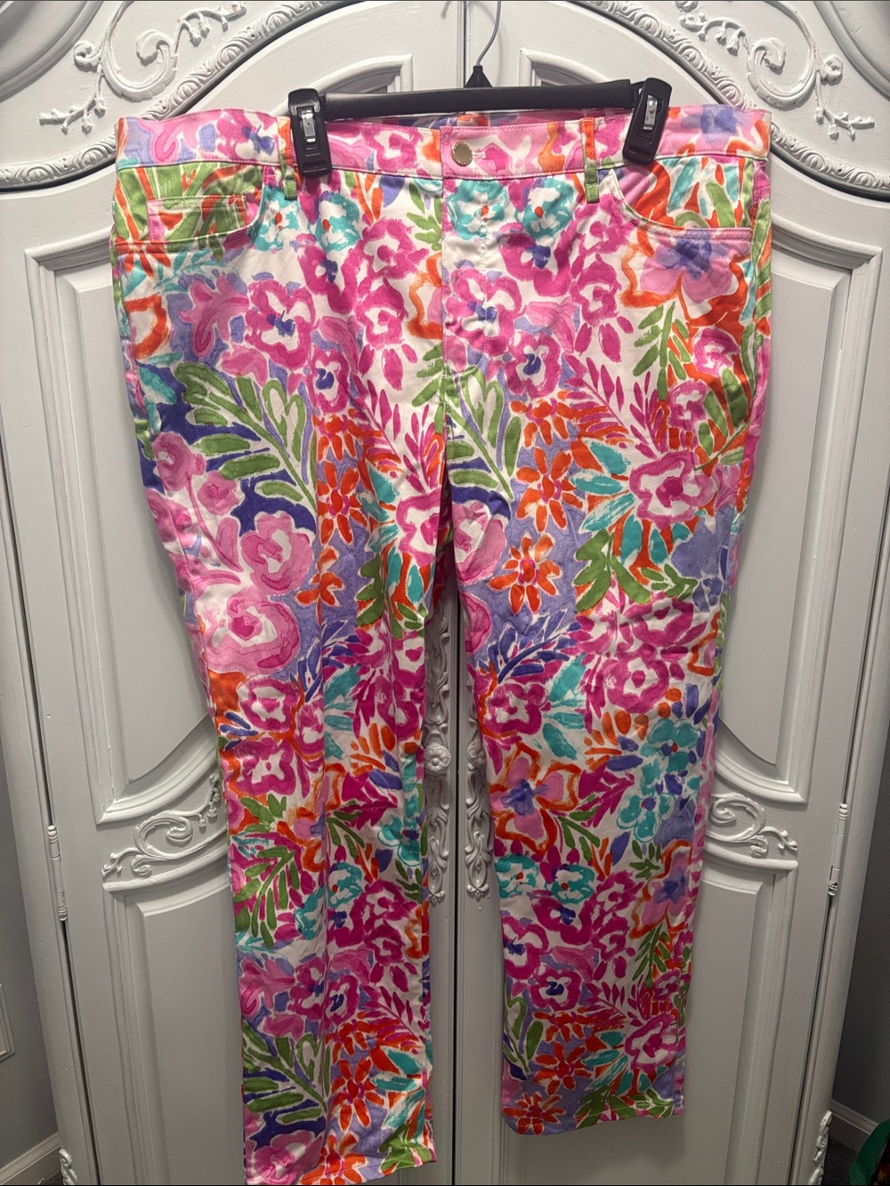 Ralph Lauren Pastel Floral Print Pants - Purple, Pink & Orange- 18W